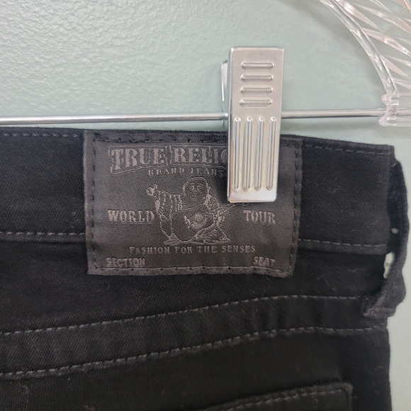 True Religion Black Distressed Skinny Jeans - Picture 5 of 9